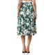 thumbnail image 3 of INSPIRE CHIC Falda Midi Floral para Mujer de Verano con Cintura Elástica, Elegante y Casual, Línea A, Estilo Bohemio, Talla M, Verde, 3 of 6