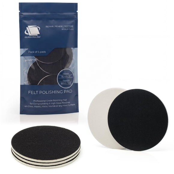 Almohadillas de Pulido de Rayón para Vidrio 75 mm (3") Pack de 5