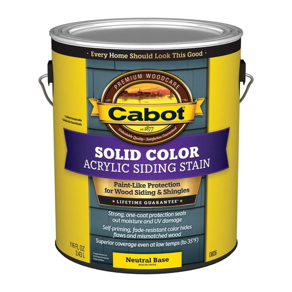 Sellador y sellador Cabot Solid Tintable 0806 Neutral 3,78 L