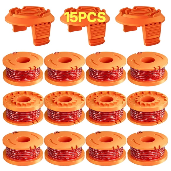 Carretes de hilo para desbrozadora Eventronic WA0010, paquete de 15, 0.065"