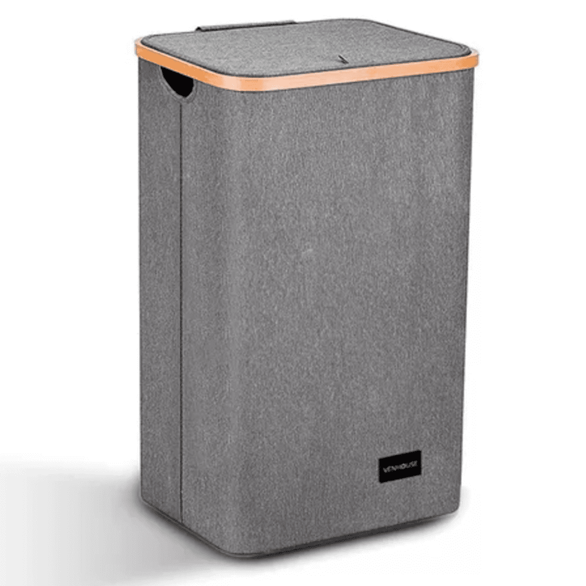 Moboi - Canasto Cesta Ropa Sucia Plegable Borde Bambú 100l Gris