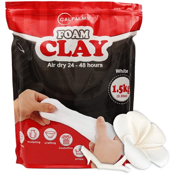 Arcilla de espuma CALPALMY 1,5 kg blanca de secado al aire
