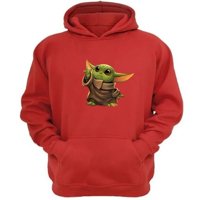 Genérico - Polerón Canguro Yoda Bebe Sw Rojo Talla Xs Unisex