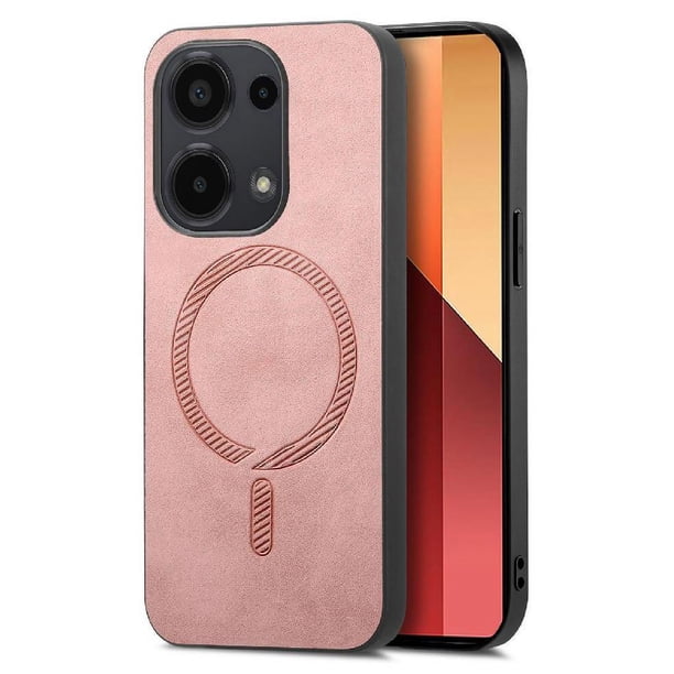 Magnetic Slim Case for Xiaomi Redmi Note 13 Pro 4G with Camera Guard & Anti-Scratch Back Pink