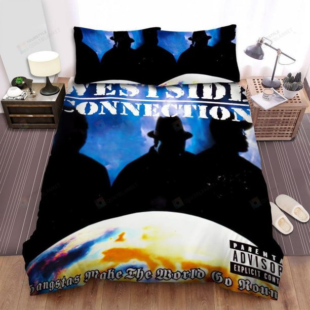 Westside Connection Gangstas Make The World Go Round Quilt Duvet Cover Set Queen3-Piece Bedding Set