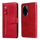 thumbnail image 1 of Funda con Cremallera para Honor 100 Pro, Carcasa Cartera de Cuero PU con Soporte y Tarjetero, 1 of 6