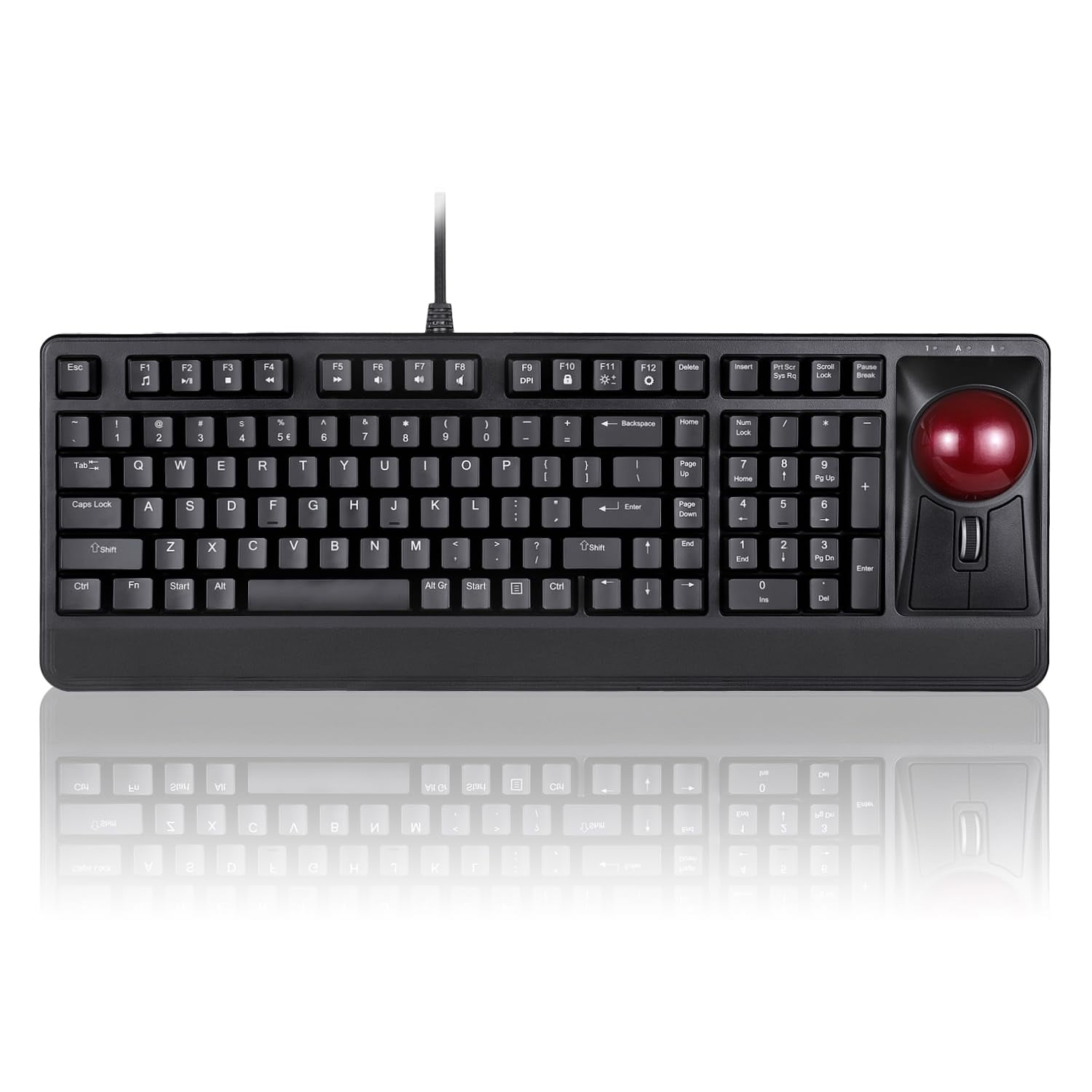 Teclado Mecánico Trackball Con Cable Perixx Periboard-522
