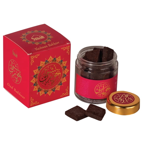 Incienso árabe Bakhoor Dukhni Nashwan Yemeni Oud, tarro de 40 g