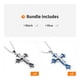 thumbnail image 1 of Handsome Men's Zircon Cross Pendant Necklace - Exquisite Three Layer Titanium Steel Jewelry for Classic Style and Holiday Gift, 1 of 5