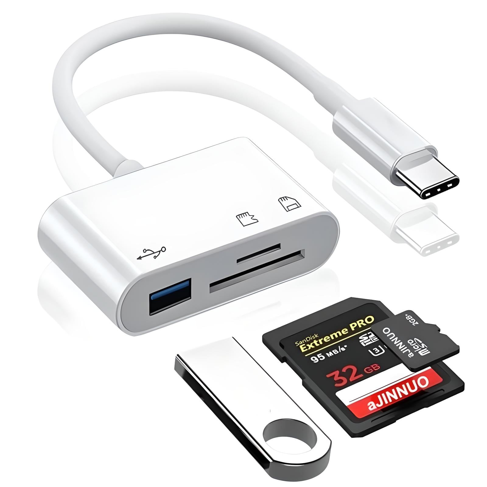 Eon - Adaptador 3 En 1 Lector De Tarjetas Sd/tf Con Usb-c Y Usb 3.0