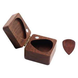Magideal - Caja De Púas De Guitarra De Madera, Contenedor Duradero, Soporte Para Caja De Púas De Guitarra Artesanal