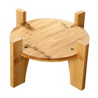 Magideal - Soporte De Exhibición Para Dispensador De Bebidas, Soporte De Madera, Base Redonda, Soporte Para Hervidor Frío, Multiusos Para Encimeras De Cocina Y F 22 Cm De Diámetro