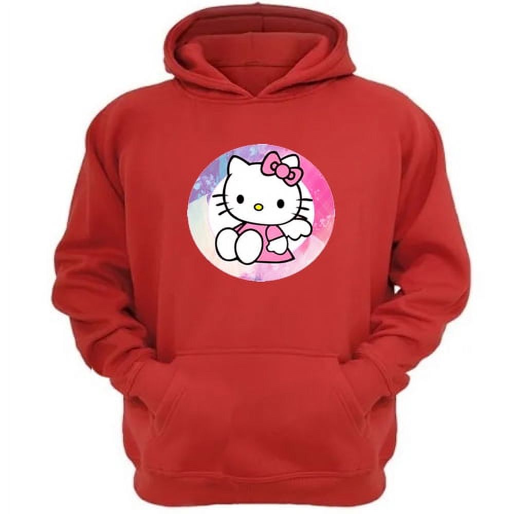Genérico - Polerón Canguro Gatita Kitty Rojo Talla Xs Unisex