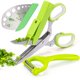 thumbnail image 1 of Juego de tijeras para hierbas VIBIRIT de acero inoxidable de 5 hojas para cocina, 1 of 7