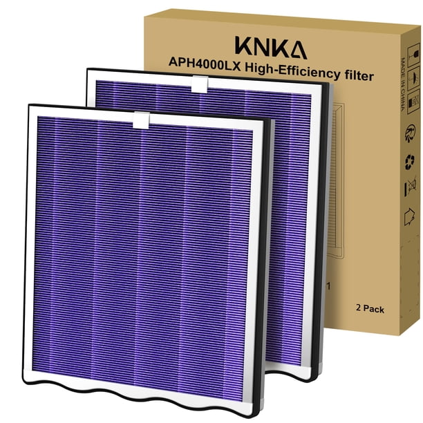 Filtro de repuesto para purificador de aire KNKA APH4000, paquete de 2, HEPA y carbón activado