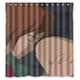thumbnail image 1 of Cortina de ducha Arrietty, juego de cortinas de baño con ganchos, tamaño 66 x 72 pulgadas, 1 of 3