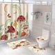thumbnail image 1 of 1pc/3pcs/4pcs Waterproof Mushroom Iris Shower Curtain Set with Non-Slip Bathroom Rug and Soft Toilet Rug - 71x71 Inches - 12 Hooks - Room Decor and Bathroom Partition - Soft and Durable Fabric - Easy, 1 of 5