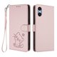 thumbnail image 1 of Funda Volteable con Diseño de Gato para Sony Xperia 10 VI, Rosa, 1 of 6