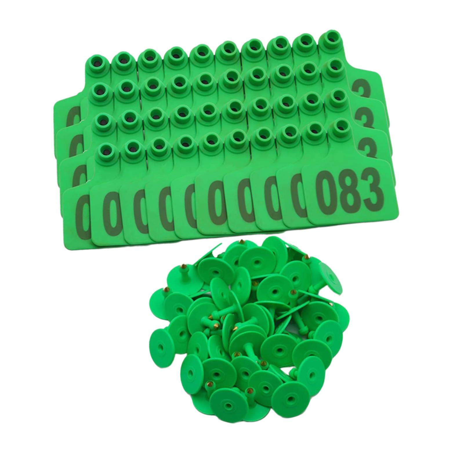 Magideal - 100 Piezas Para Marcas De Animales De Granja, Cabras, Identificación De Animales Con El Número 001-100, Letreros, Letreros Para Animales Para El Zooló Verde