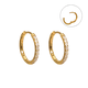 thumbnail image 1 of Argollas Aura Shine 12mm Titanio Astm F136 Chapado En Oro 18k, 1 of 3