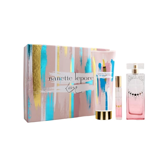 Set de regalo Perfume Nanette Lepore Luna Eau de Parfum, 100 ml, 3 piezas