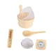 thumbnail image 5 of Juego de cubo y cucharón de madera para sauna, termómetro e higrómetro para sauna, kit de accesorios para sauna con medición de temperatura y humedad, 5 of 5