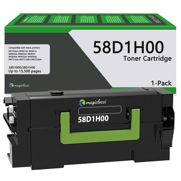 Cartucho de tóner de alto rendimiento magiclocci 58D1H00 negro - 1 unidad