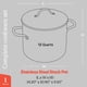 thumbnail image 2 of Olla de acero inoxidable Emporio Kitchen de 12 L con tapa, 2 of 8