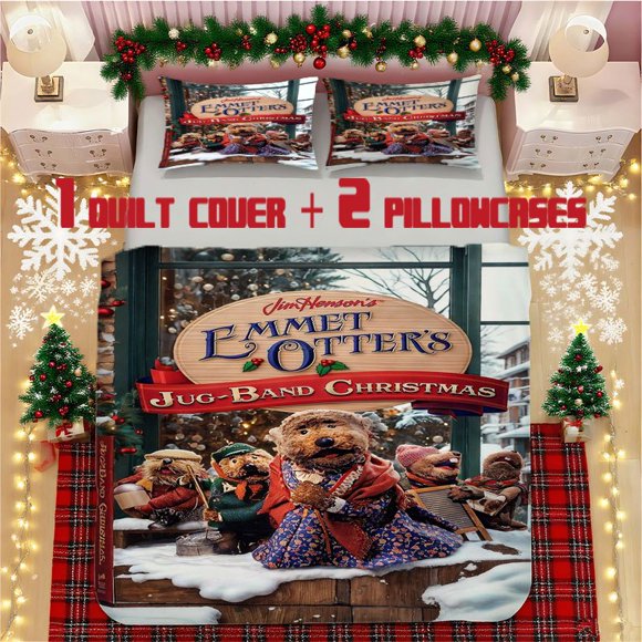 Emmet-OtterSoft Printed Bedding Set Polyester Fabric Decorative & Warm