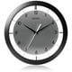 thumbnail image 1 of Reloj de pared SEIKO St James de metal cepillado, 28 cm, negro, 1 of 3