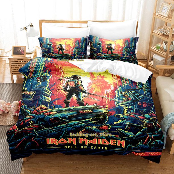 Maiden Heavy Metal Bedding Set Bed Set Adult Kid Bedroom Duvetcover Setparure de lit