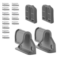 Magideal - Pestillo De Puerta Retráctil De 2 Piezas Con Soporte De Montaje, Tornillos, Protección De Puerta Ajustable A Prueba De Niños, Componentes De Expansión Gris