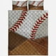 thumbnail image 2 of Living My Dream - Juego de edredón personalizado de béisbol, 2 of 3