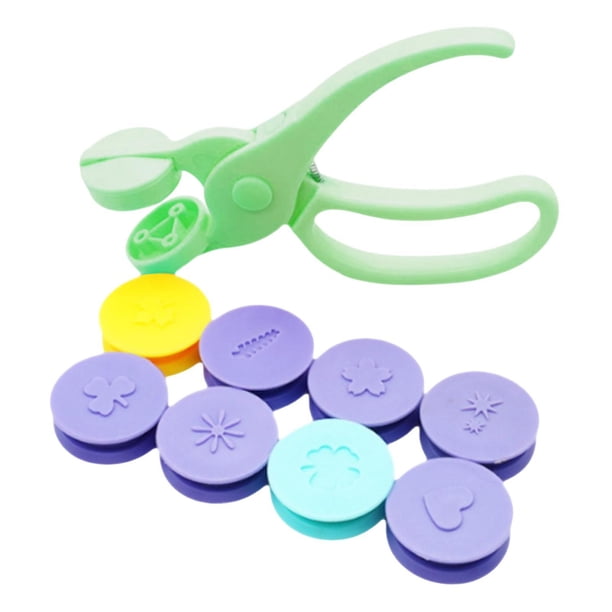 Kit de estampado para niños, herramienta manual para hacer mismo, divertida máquina moleteadora de papel manual para cumpleaños, guarderías, niños , 9 Uds.