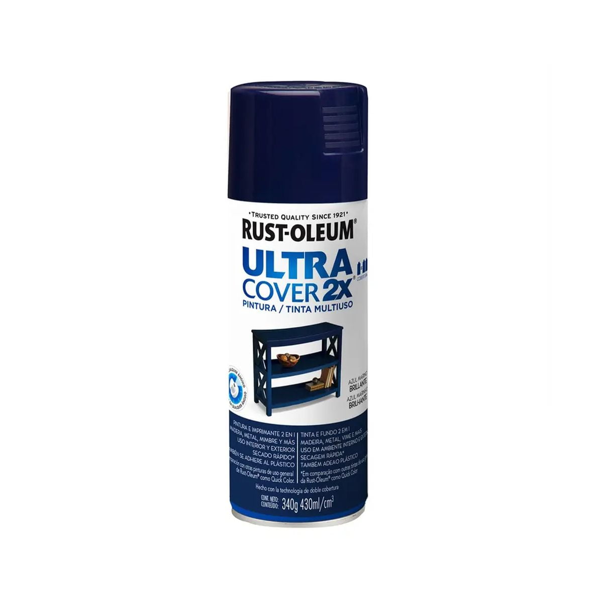 Rust-oleum - Pintura En Spray Ultra 5 En 1 Multisuperficie Anticorrosiva Azul Marino Brillante 340 G