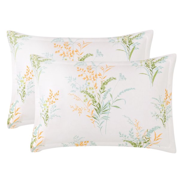 REGALWOVEN Paquete de 2 fundas de almohada de algodón, cierre de sobre suave y refrescante, resistente a las arrugas, fundas de almohada duraderas Color A Queen