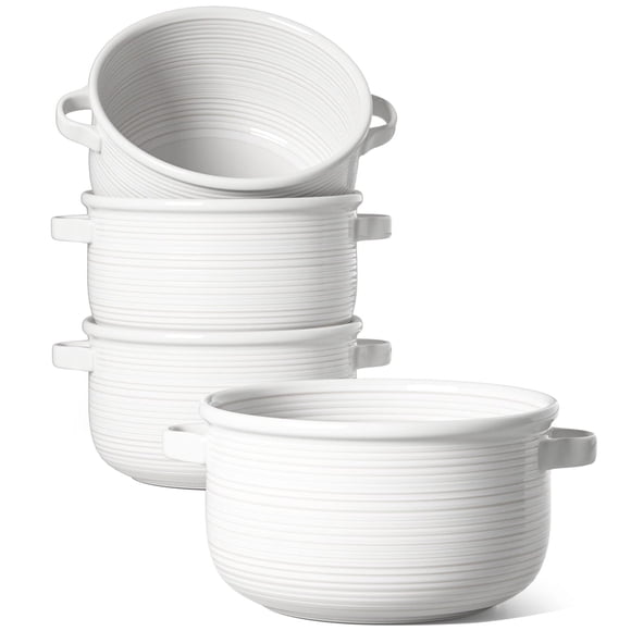 Tazones para sopa LE TAUCI 800 ml paquete de 4 blancos