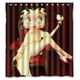 thumbnail image 1 of Cortina de ducha de Betty Boop con dibujos animados de Asteraceae, juego de cortinas de baño con ganchos, tamaño 60 x 72 pulgadas, 1 of 3