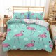 thumbnail image 1 of Flamingo series Quilt Duvet Cover Set Home Textiles Bedclothes Bedspread3-Piece Bedding Set, 1 of 5