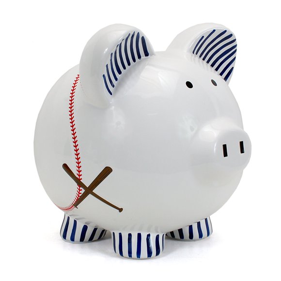 Hucha Infantil para Atesorar Béisbol de Cerámica 20x18 cm