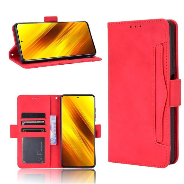 Funda Cartera Magnética para Xiaomi POCO X3 PRO- Tarjetero Desmontable, Cuero PU, Soporte