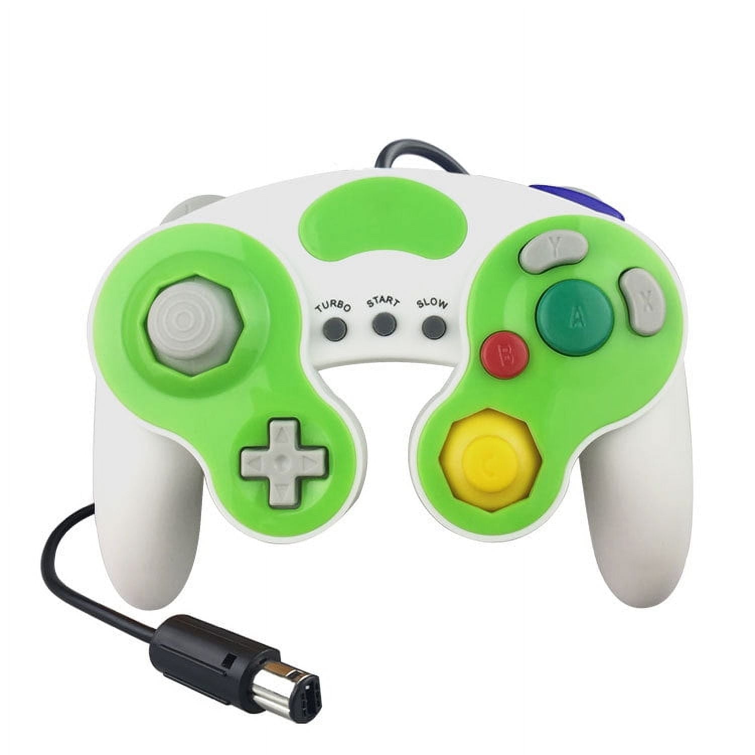 Gamepad Con Cable Aaronmei Para Wii Ngc Gamecube Blanco Verde