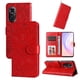 thumbnail image 3 of Funda tipo cartera FOXDOCK para Huawei Nova 9 SE , diseño girasol en relieve, cuero PU, cierre magnético, soporte y tarjetero, 3 of 5
