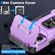 thumbnail image 4 of Funda Armada para iPhone 17 Pro Max con Tapa Deslizante y Soporte Magnético Giratorio Morado, 4 of 5