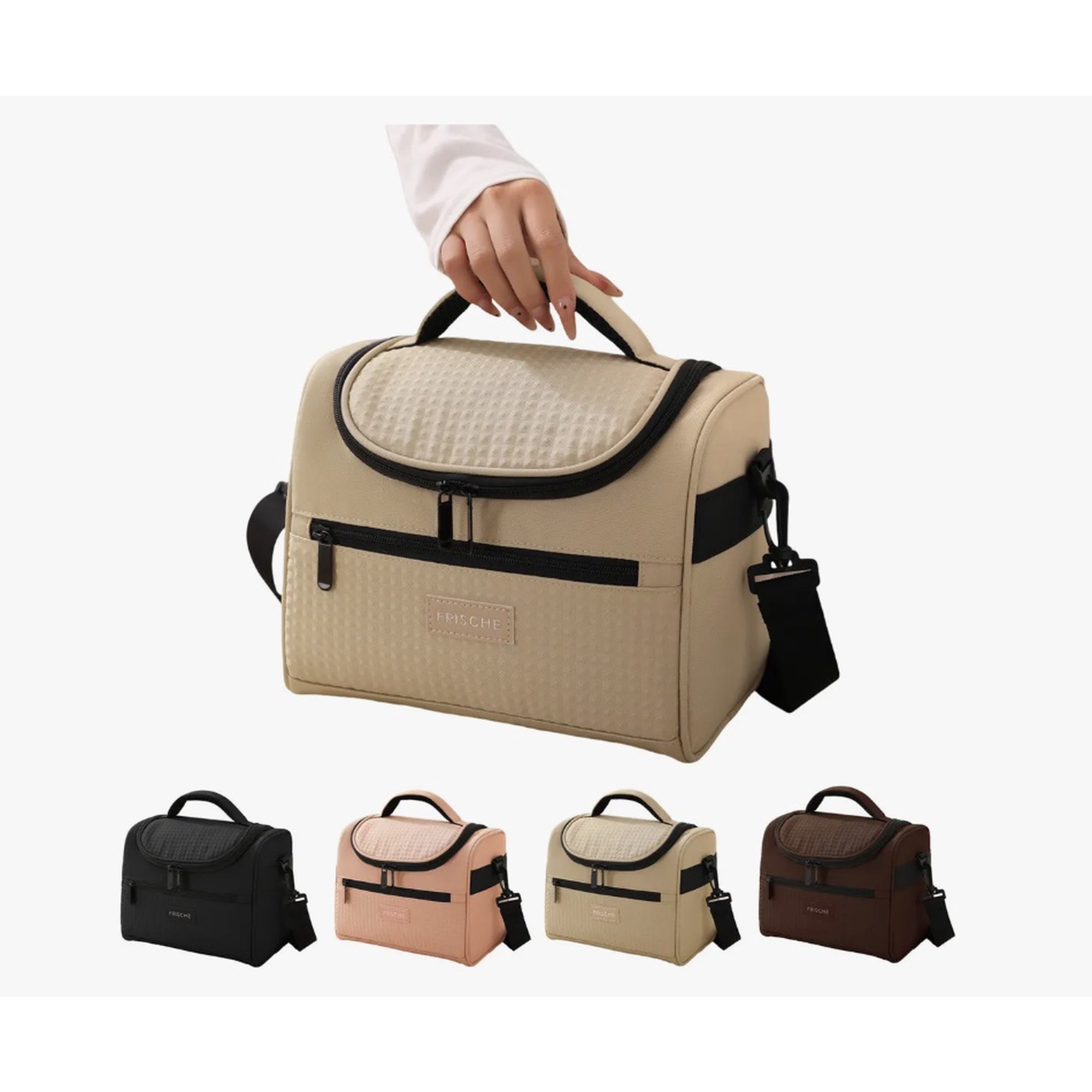 Riqui - Lonchera Térmica Gran Capacidad Beige