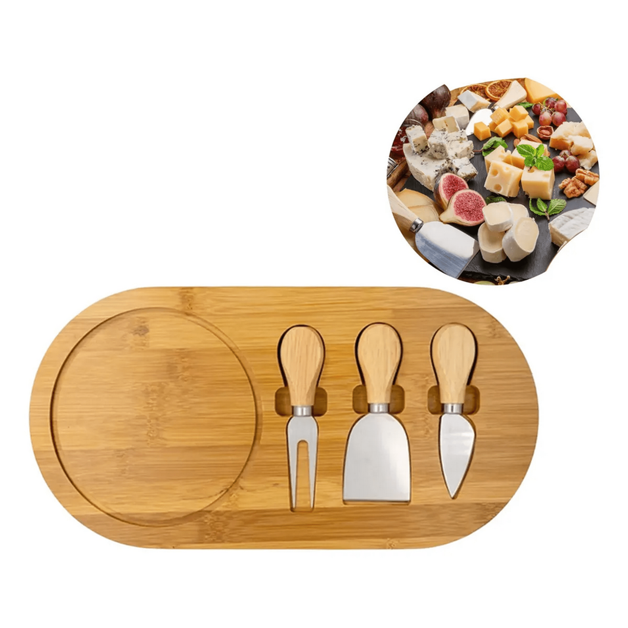 Genérico - Tabla De Quesos Tabla Aperitivo Tablas De Picoteo 36x18cm.