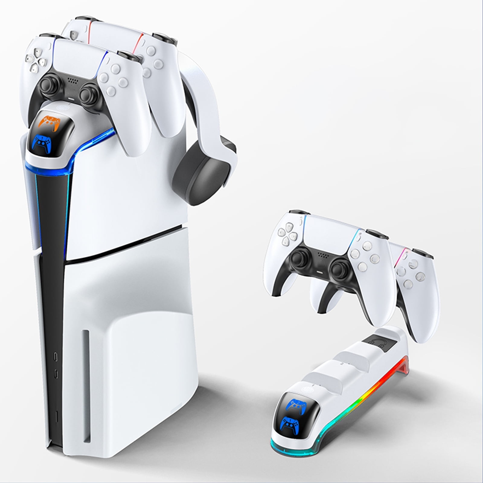 Cargador Controlador Ps5 Slim Aaronmei Blanco