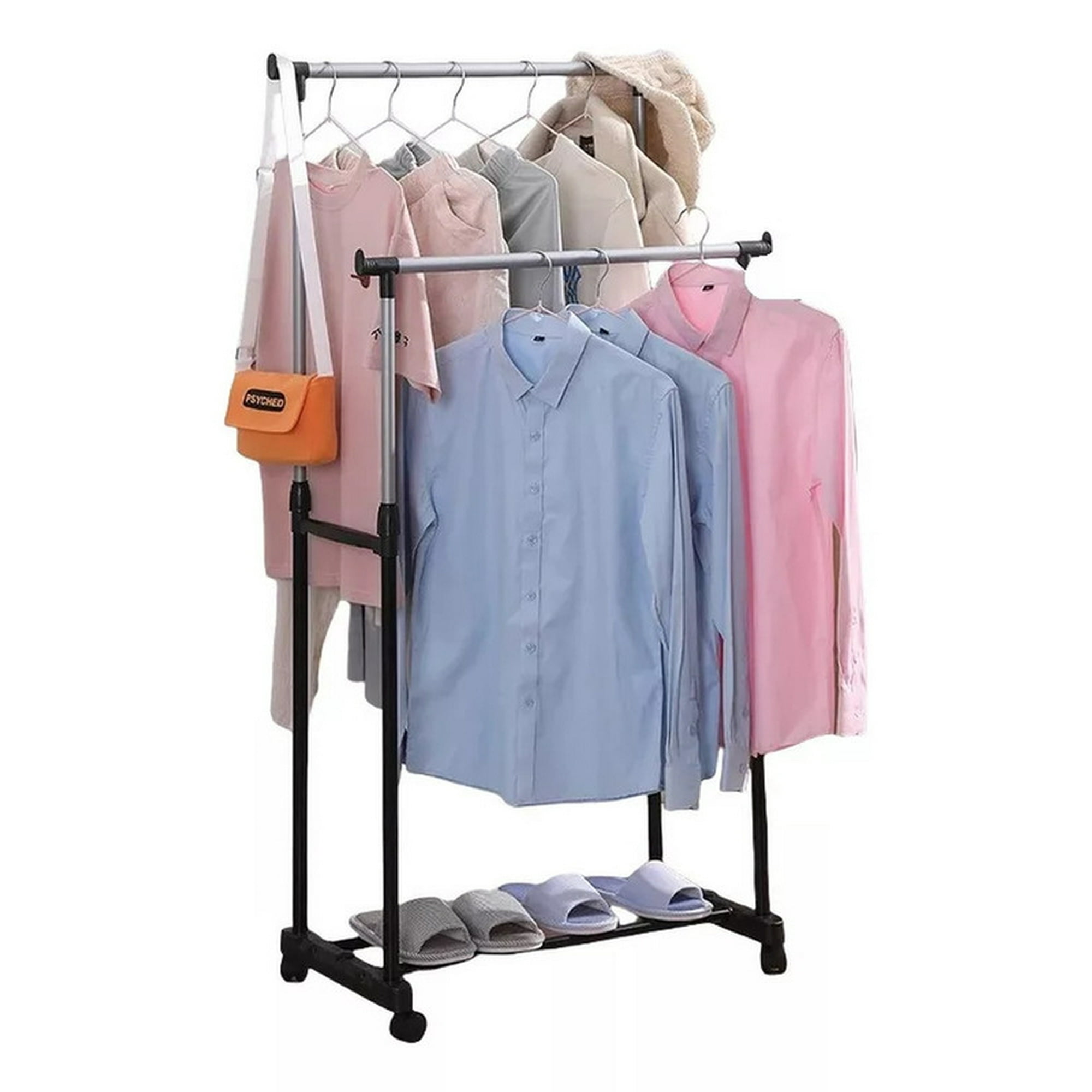 Genérico - Perchero Ropa Organizador Multifuncional Ruedas Doble Rondon