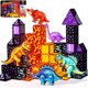 thumbnail image 1 of Dinosaur Toys Magnetic Tiles, 5 Movable Lava Dinosaur Toys, 1 of 3