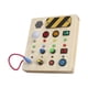 thumbnail image 2 of Juguete Montessori Juguete de viaje Juguete de desarrollo de habilidades motoras finas Tablero de interruptor LED, juguete de madera para niños de 1 2, 2 of 5
